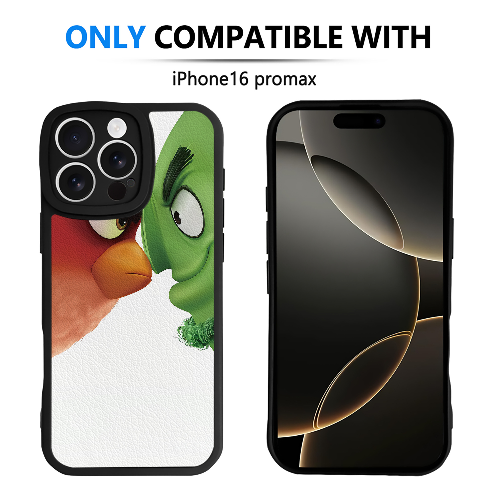 （画像用） Angry Birds アングリーバード 【iPhone 16シリーズ対応】シリコンスマホケース（レザー調） 材質：シリコン